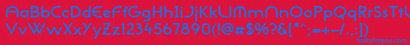 NeogothisadfstdDemibold Font – Blue Fonts on Red Background