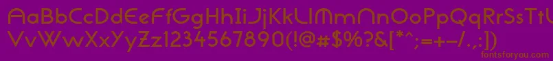 NeogothisadfstdDemibold Font – Brown Fonts on Purple Background