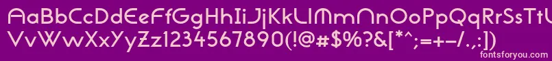 NeogothisadfstdDemibold Font – Pink Fonts on Purple Background