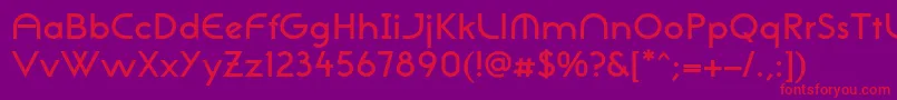 NeogothisadfstdDemibold Font – Red Fonts on Purple Background