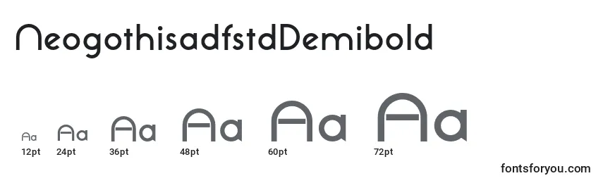 NeogothisadfstdDemibold Font Sizes