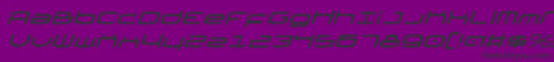 Шрифт ThundergodItalic – чёрные шрифты на фиолетовом фоне