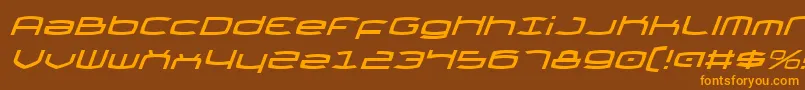 ThundergodItalic Font – Orange Fonts on Brown Background