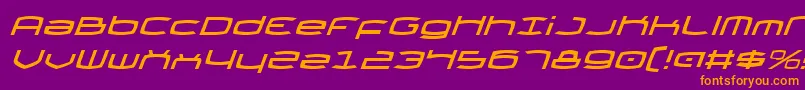 ThundergodItalic Font – Orange Fonts on Purple Background