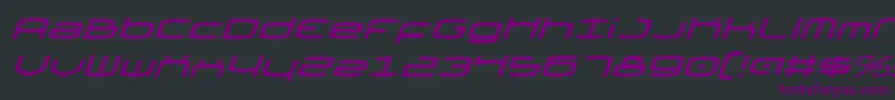 ThundergodItalic Font – Purple Fonts on Black Background