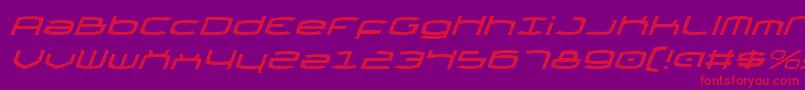 ThundergodItalic Font – Red Fonts on Purple Background