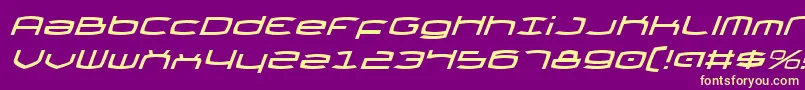 ThundergodItalic Font – Yellow Fonts on Purple Background