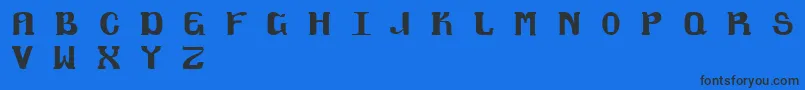 Шрифт Magklor6 – чёрные шрифты на синем фоне