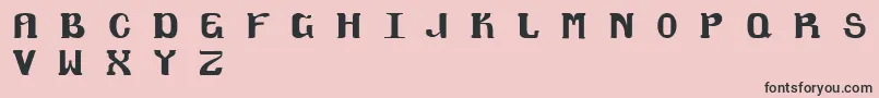 フォントMagklor6 – ピンクの背景に黒い文字