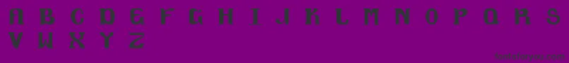 フォントMagklor6 – 紫の背景に黒い文字