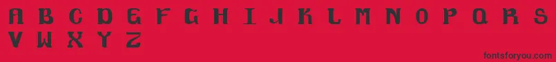 Magklor6 Font – Black Fonts on Red Background