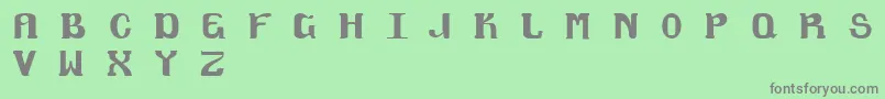 Magklor6 Font – Gray Fonts on Green Background