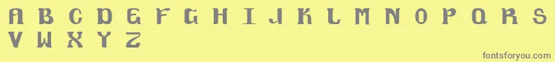 Magklor6 Font – Gray Fonts on Yellow Background