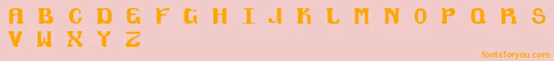 Magklor6 Font – Orange Fonts on Pink Background