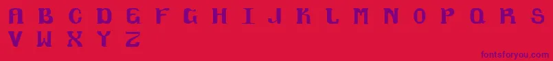 Шрифт Magklor6 – фиолетовые шрифты на красном фоне
