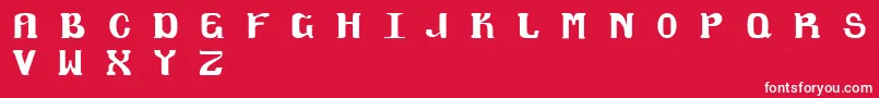 Magklor6 Font – White Fonts on Red Background
