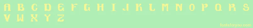 Magklor6 Font – Yellow Fonts on Green Background
