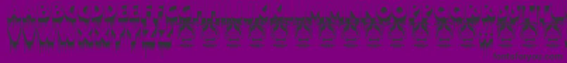 フォントMerdeka – 紫の背景に黒い文字