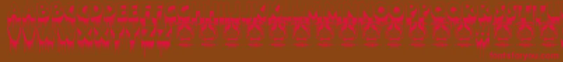 Merdeka Font – Red Fonts on Brown Background