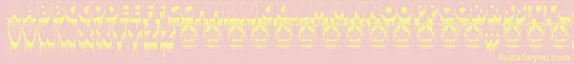 Merdeka Font – Yellow Fonts on Pink Background