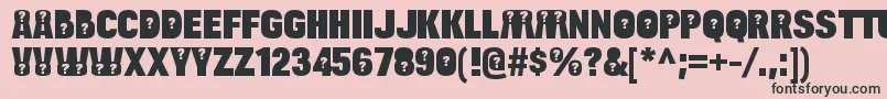 BulltoadquestionRegular Font – Black Fonts on Pink Background