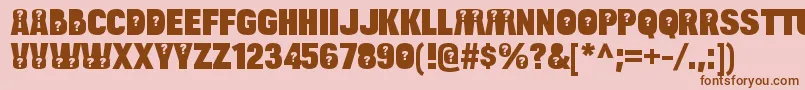 Подробнее о шрифте BulltoadquestionRegular Шрифт BulltoadquestionRegular – коричневые шрифты на розовом фоне
