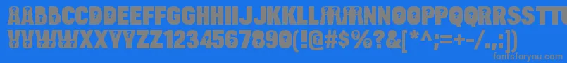 BulltoadquestionRegular Font – Gray Fonts on Blue Background