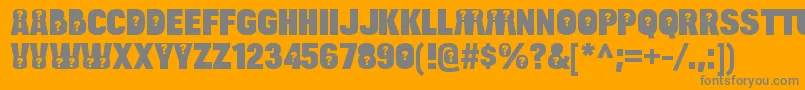 BulltoadquestionRegular Font – Gray Fonts on Orange Background