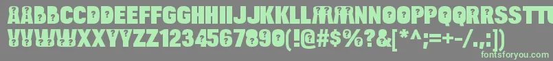 BulltoadquestionRegular Font – Green Fonts on Gray Background