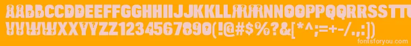 BulltoadquestionRegular Font – Pink Fonts on Orange Background