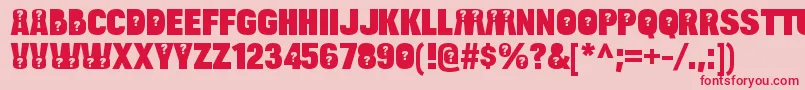 BulltoadquestionRegular Font – Red Fonts on Pink Background