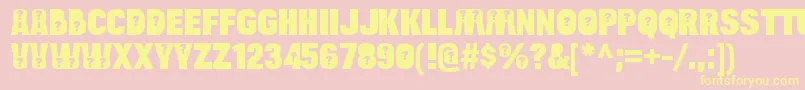 BulltoadquestionRegular Font – Yellow Fonts on Pink Background