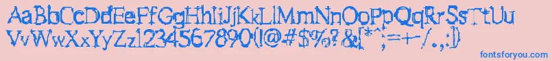 Fstein Font – Blue Fonts on Pink Background