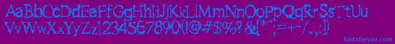 Fstein Font – Blue Fonts on Purple Background