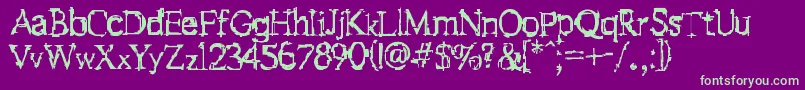 Fstein Font – Green Fonts on Purple Background