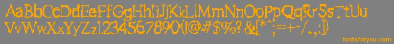 Fstein Font – Orange Fonts on Gray Background