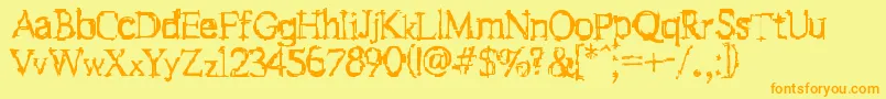 Fstein Font – Orange Fonts on Yellow Background