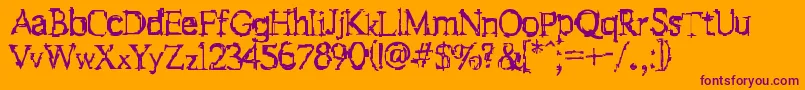 Fstein Font – Purple Fonts on Orange Background