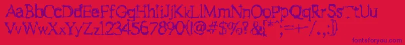 Fstein Font – Purple Fonts on Red Background