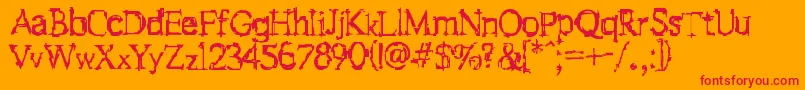 Fstein Font – Red Fonts on Orange Background