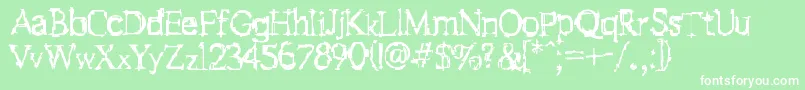 Fstein Font – White Fonts on Green Background