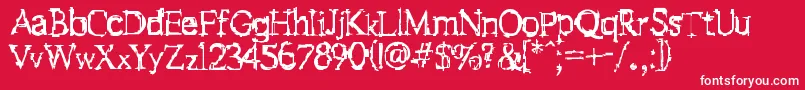 Fstein Font – White Fonts on Red Background