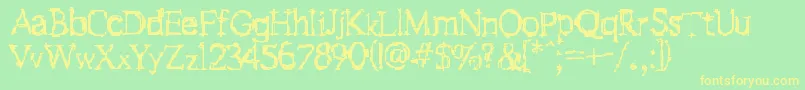 Fstein Font – Yellow Fonts on Green Background
