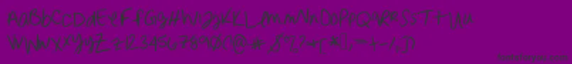 Erinnhandwriting Font – Black Fonts on Purple Background