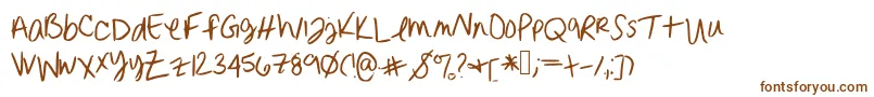 Erinnhandwriting Font – Brown Fonts on White Background