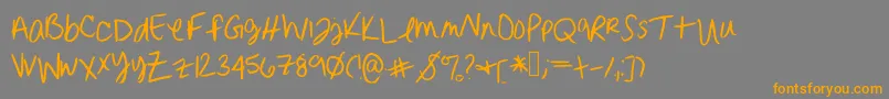 Saiba mais sobre a fonte Erinnhandwriting Fonte Erinnhandwriting – fontes laranjas em um fundo cinza
