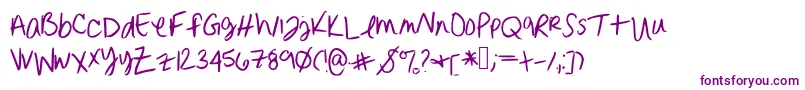 Erinnhandwriting-Schriftart – Violette Schriften