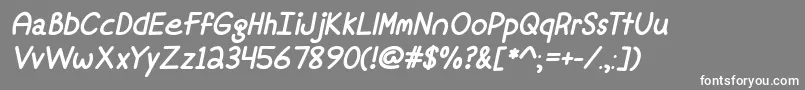 MfFineAgainItalic Font – White Fonts on Gray Background