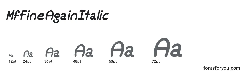 MfFineAgainItalic Font Sizes