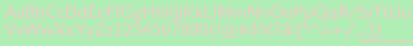 JohnsansWhiteProBold Font – Pink Fonts on Green Background